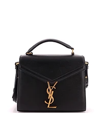 Pre-Owned Saint Laurent Cassandra Mini Top-Handle Leather Shoulder Bag