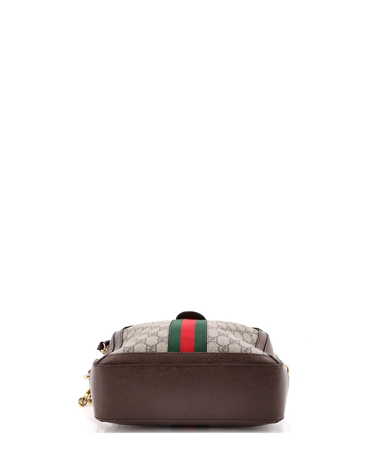 Pre-Owned Gucci Small Ophidia Zip Around Gg Coated Canvas Camera Bag