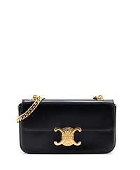 Pre-Owned Celine Triomphe Small Chain Leather Shoulder Bag, 8"W x 4"H x 2"D