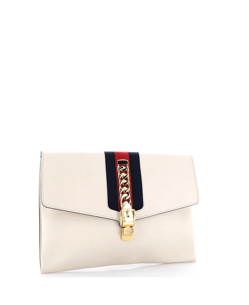 Pre-Owned Gucci Maxi Sylvie Clutch Leather