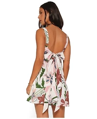 Petal and Pup Women's Farlie Square-Neckline Floral-Print Sleeveless Mini Dress