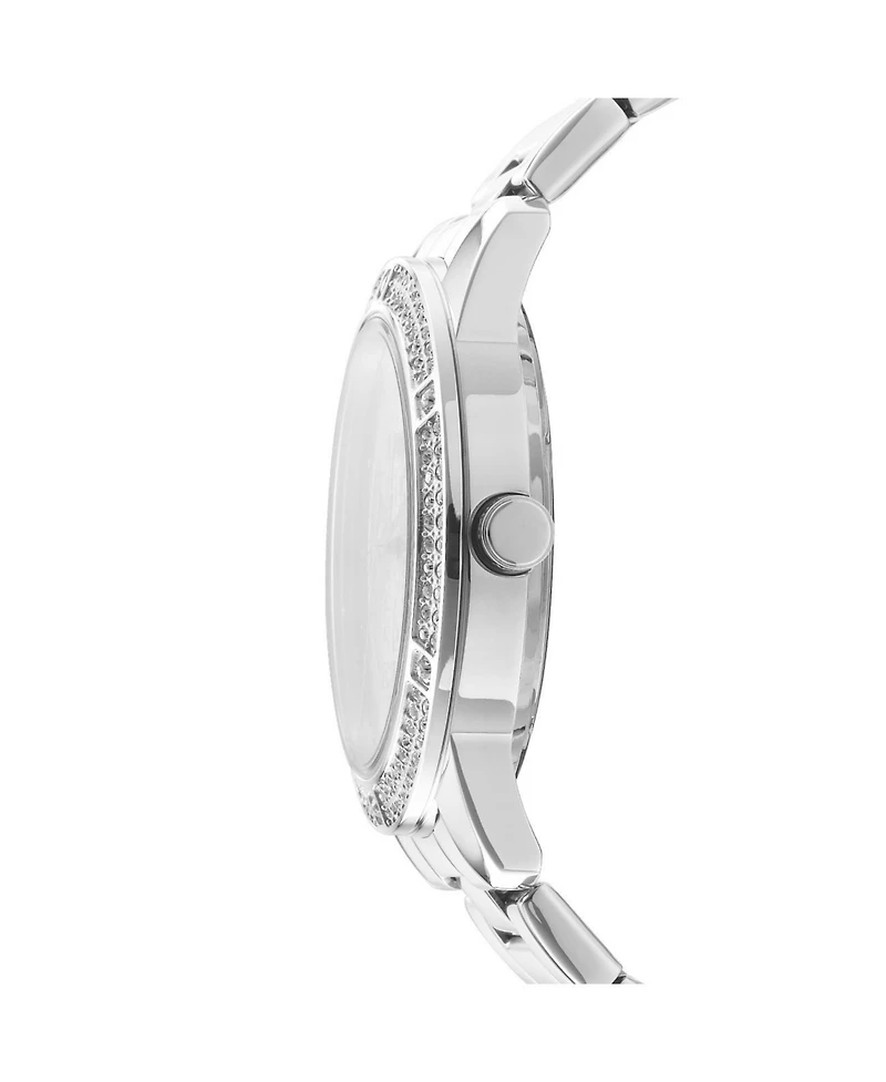 Dkny Women's Water-Resistant Quartz Chambers Glitz Stainless Steel Bracelet Watch, 40 mm