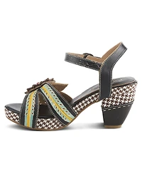 L'Artiste Women's Astar Quarter Strap Sandal with Painted Vamp
