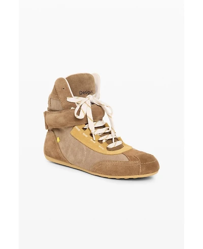 Desigual Women's 100% Leather Ankle Sneakers