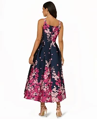 Adrianna Papell Women's Jacquard Fit & Flare Dress