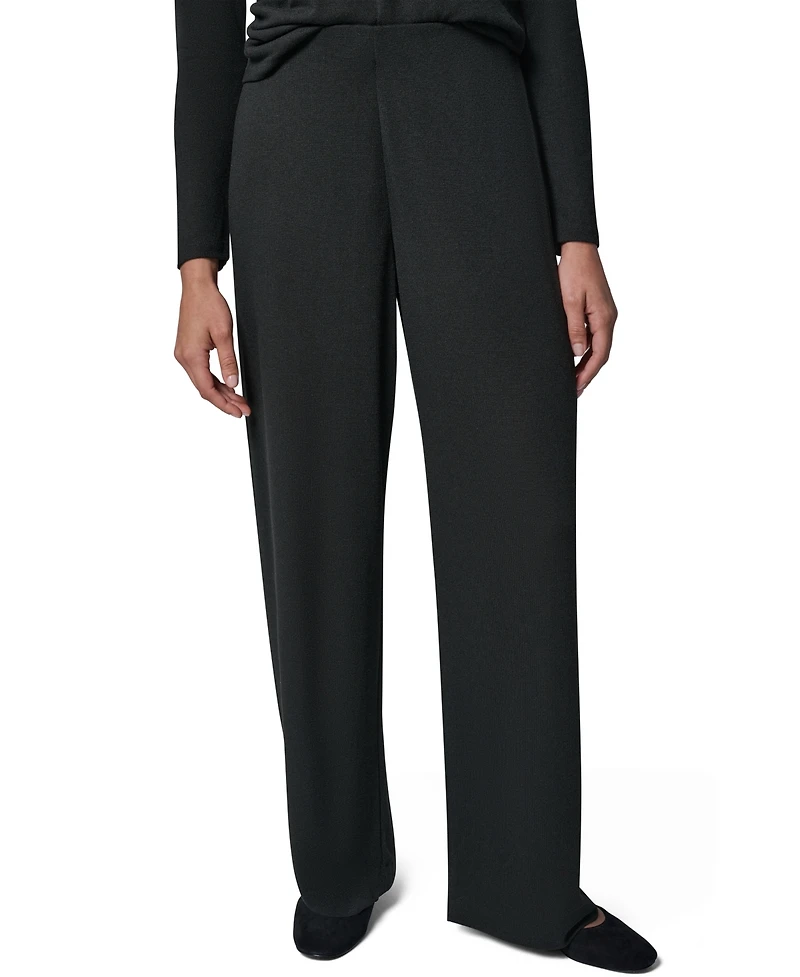 Donna Karan New York Petite Wide-Leg Flat-Front Pull-On Pants