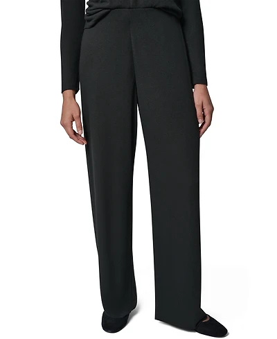 Donna Karan New York Petite Wide-Leg Flat-Front Pull-On Pants