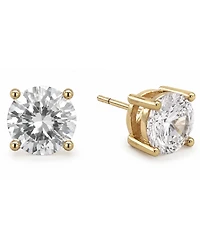 And Now This Cubic Zirconia 1/3" Stud Silver Plate Earrings