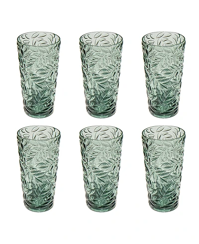 Abode Homewares Embossed Leaf Acrylic Drinking Glasses