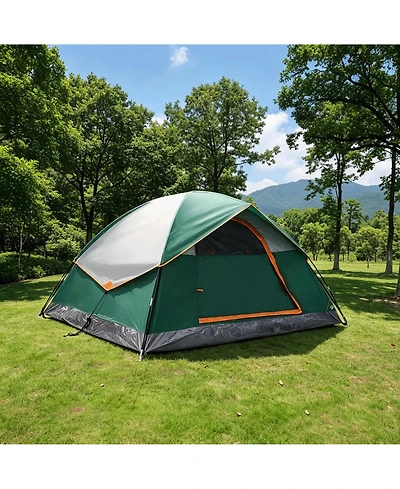 Zeny Double person camping tent, waterproof and windproof dome tent, with multi-directional ventilation function-Two people