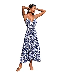 Cupshe Women's Silver Lining Ornate Maxi Beach Dress