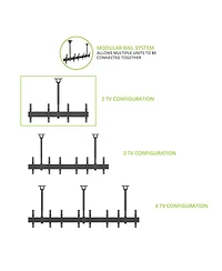 Kanto MBC211T Menu Board Ceiling Mount System with Tilting Arms for 40" - 60" TVs (2 Screens)