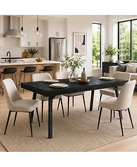 Gaomon 71-Inch Industrial Dining Table For 4-6 People, Rectangular Kitchen Built With Sturdy Metal Frame