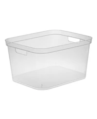Sterilite 8.25x12.25x15 In Storage Bin w/ Carry Through Handles, Clear (24 Pack)