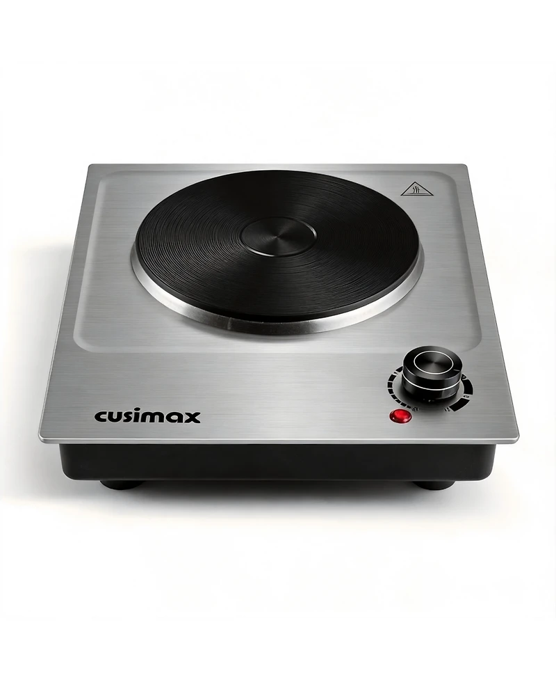 Cusimax 1500W Electric Hot Plate 11 Power Levels Portable Countertop Burner Easy To Clean Stainlee Steel Cooktop