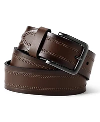 Lands' End Full-Grain Leather Domed Edges Chino Belt