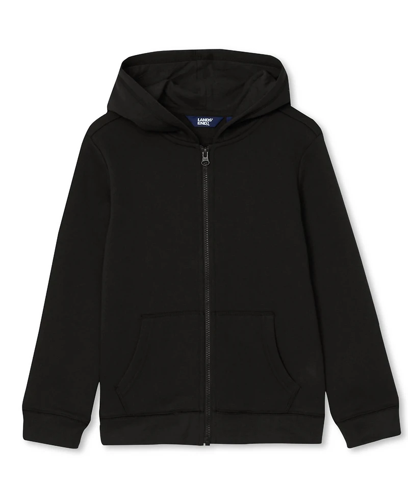 Lands' End Boys' and Girls' Cotton-Blend Fleece Full Zip Hoodie