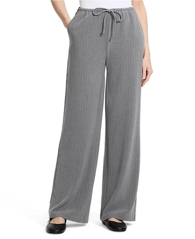 Lands' End Women's Washable Suiting Mid Rise Wide Leg Pants