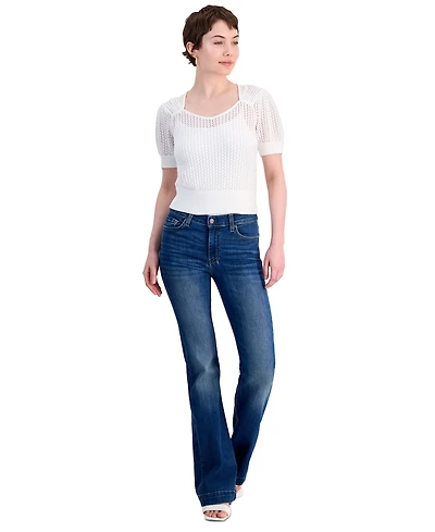 7 for All Mankind Women's Dojo Tailorless Flare-Leg Jeans