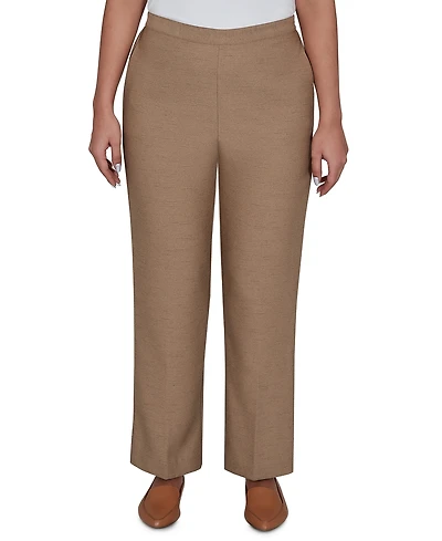 Alfred Dunner Women's Union Square Neutral Woven Short Length Pants