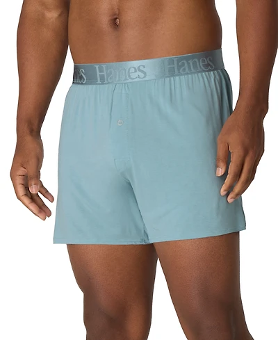 Hanes Men's Ultimate Knit Tagless Boxer Shorts, 3-Pack