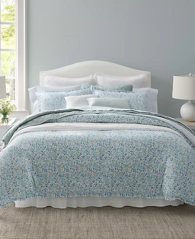 Laura Ashley Jaynie Stonewashed Cotton 3-Pc. Duvet Cover Set
