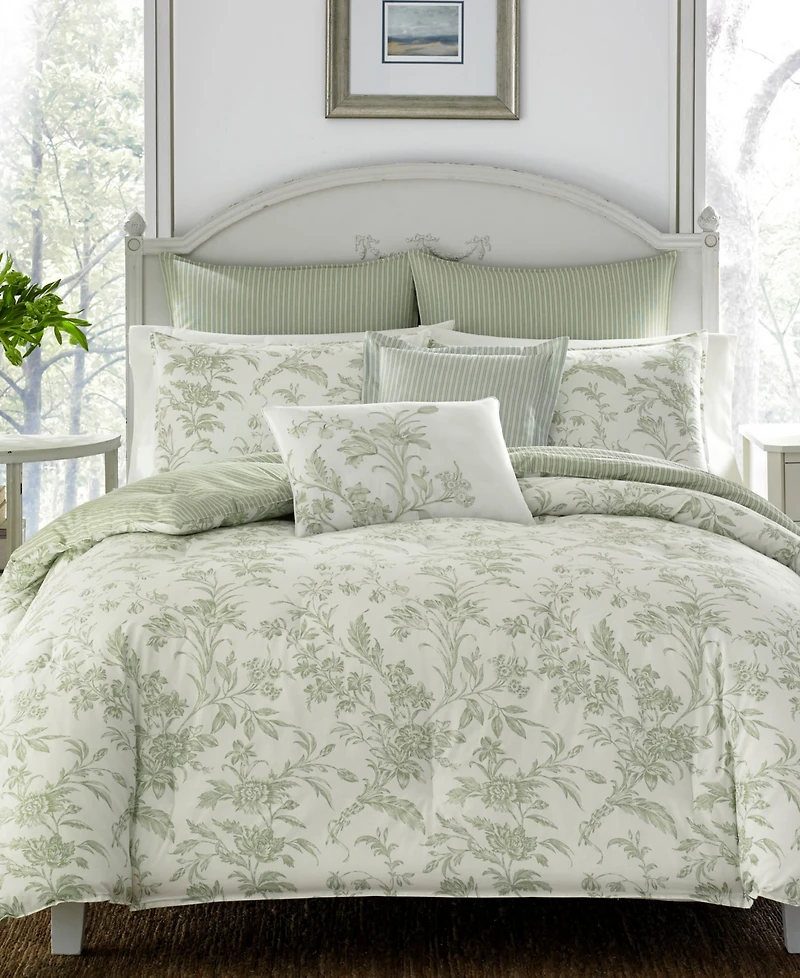 Laura Ashley Natalie Reversible 5 Pc. Comforter Set, Twin