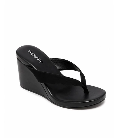 Therapy Australia Women's Ren Round Toe Wedge Thong Heel