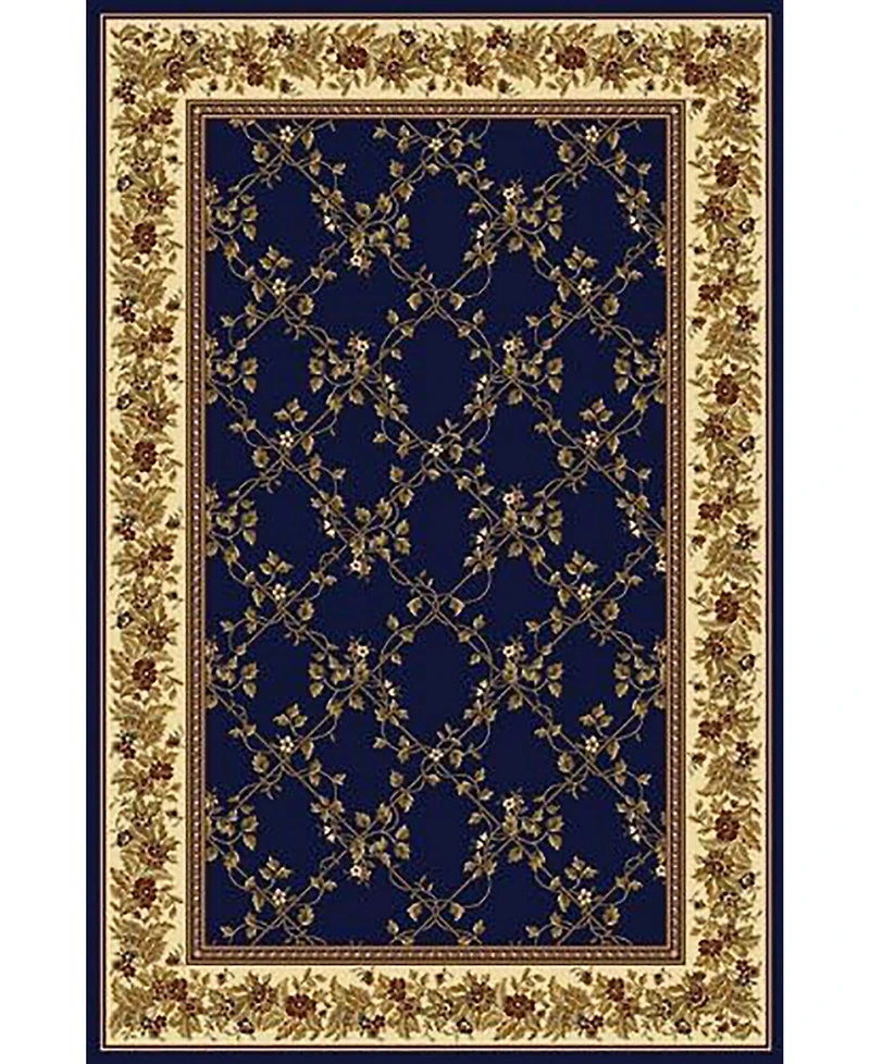 Closeout! Km Home 1427/1742/Navy Navelli Blue 7'9" x 9'6" Area Rug