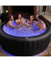 Mondawe 6-Person Round Inflatable Hot Tub with Bubble Massage, Quiet Heating System and Quick Inflation