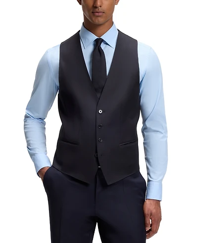 Boss by Hugo Men's Virgin-Wool Serge Slim-Fit Vest