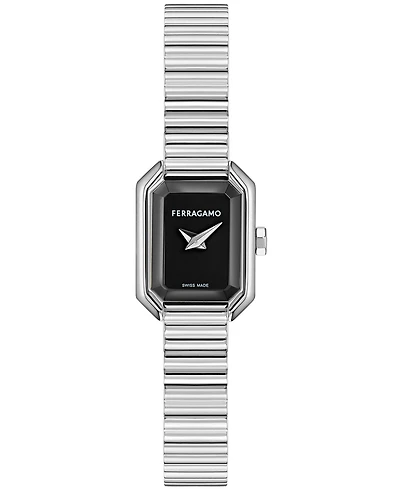 Ferragamo Women's Silver Stainless Steel Bracelet Watch, 15x20mm