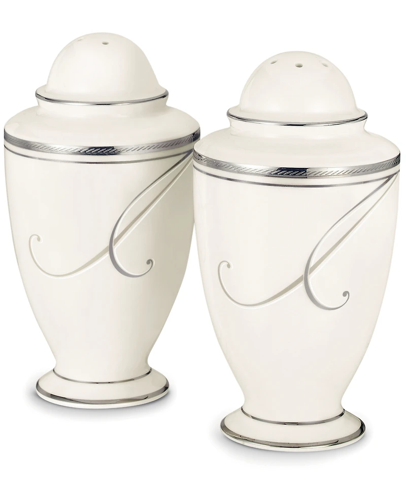 Noritake Dinnerware, Platinum Wave Salt and Pepper Shakers