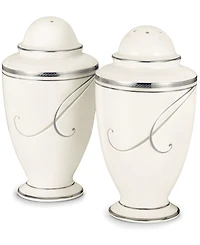 Noritake Dinnerware, Platinum Wave Salt and Pepper Shakers