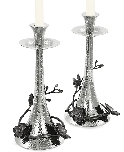 Michael Aram Black Orchid Set of 2 Candlestick Holders