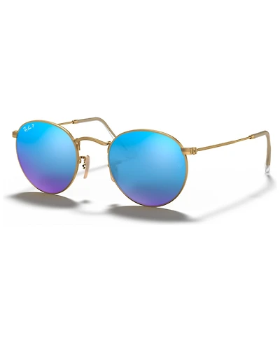 Ray-Ban Polarized Sunglasses, RB3447 Round Flash Lenses
