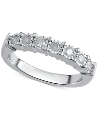 Diamond Band (1/4 ct. t.w.) in Sterling Silver or 14k Gold over Sterling Silver