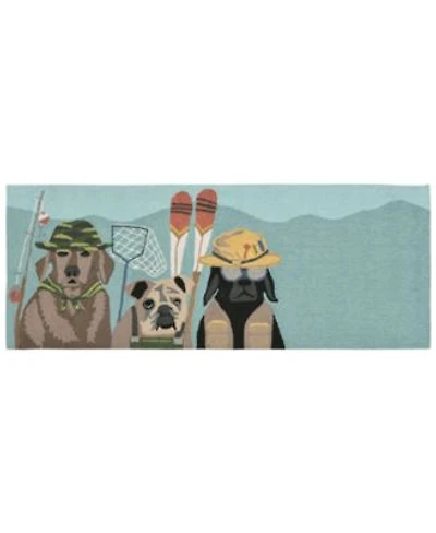 Liora Manne Front Porch Indoor Outdoor Fishing Patrol Dk Mult Area Rug