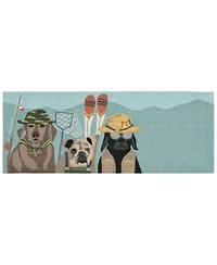 Liora Manne Front Porch Indoor Outdoor Fishing Patrol Dk Mult Area Rug