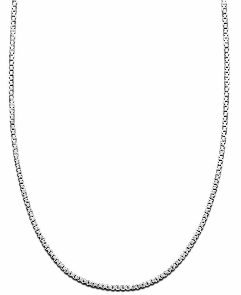 Giani Bernini Box Link 16" Chain Necklace in Sterling Silver, Created for Macy's