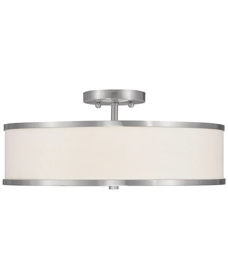 Livex Park Ridge Brushed Nickel -Light Ceiling Mount