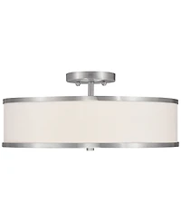 Livex Park Ridge Brushed Nickel -Light Ceiling Mount