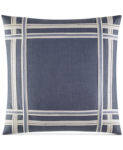 Nautica Fairwater Yarn Dye Cotton Decorative Pillow, 18" X 18"