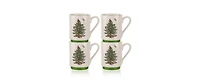 Spode Christmas Tree Stacking Mugs, Set of 4