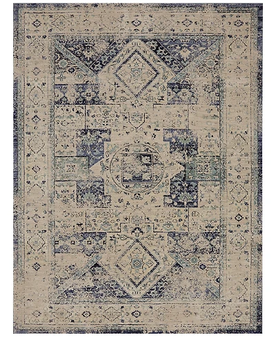 Closeout! Karastan Cosmopolitan Santee Indigo 2'4" x 7'10" Runner Rug