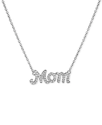 Diamond Mom Pendant Necklace (1/4 ct. t.w.) in Sterling Silver