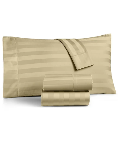 Closeout! Charter Club 1.5" Stripe 550 Thread Count 100% Cotton 4-Pc. Sheet Set, King, Exclusively at Macy's