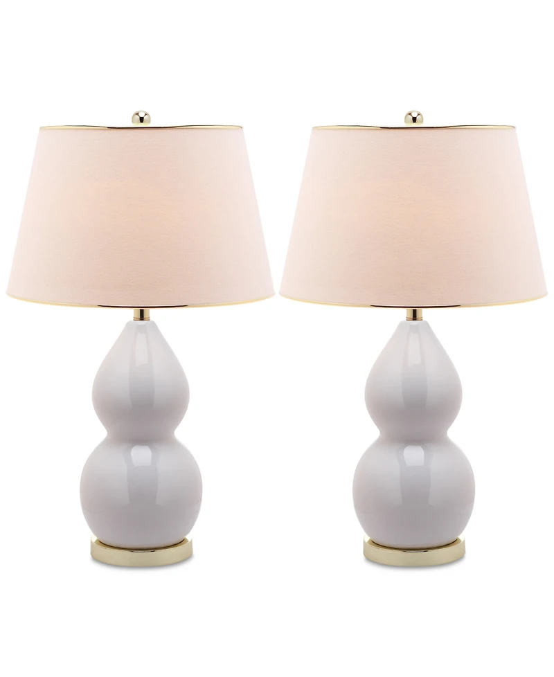 Safavieh Set of 2 Jill Double Gourd Ceramic Table Lamp