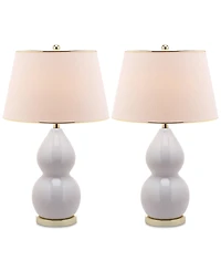 Safavieh Set of 2 Jill Double Gourd Ceramic Table Lamp