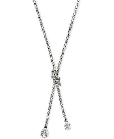 Arabella Cubic Zirconia Lariat Necklace in Sterling Silver
